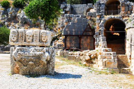 Design elements of the old amphitheater entrance gateの写真素材
