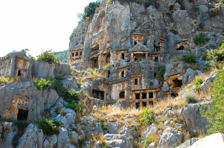 Rock tombs of the Lycian civilization. Travellestriaの写真素材
