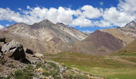 NP Aconcagua, Andes Mountains, Argentinaの写真素材