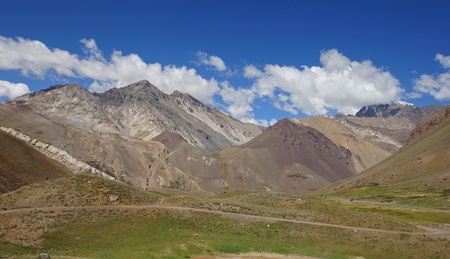 NP Aconcagua, Andes Mountains, Argentinaの写真素材