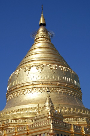 Shwezigon Pagoda, Bagan, Myanmarの写真素材