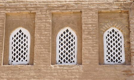 Close-up to a ancient building of Khiva, silk road, Uzbekistanの写真素材