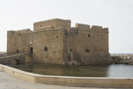 Ancient Roman Fort, Pafos, Cyprus, Europeのeditorial素材