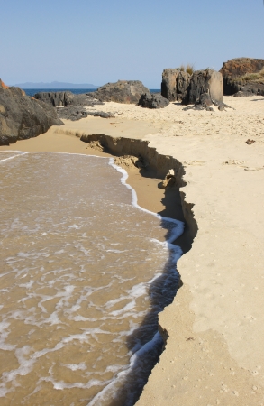 Spiky Beach, close to Swansea, Tasmania, Australiaの写真素材