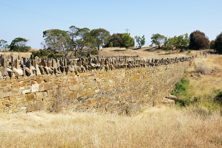 Spiky Bridge, convict heritage on Tasman Highway close to Swansea, Tasmania, Australiaの写真素材