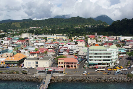 Panorama of Roseau, Dominica, Caribbeanのeditorial素材
