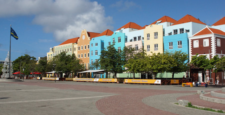 WILLEMSTAD, CURACAO - DECEMBER 10, 2013  Panorama of Otrabanda district on December 10, 2013 in Willemstad, Curacao, ABC Islands,のeditorial素材