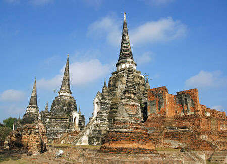 Wat Phra Si Sanphet, Ayutthaya, Thailand, Southeast Asiaの写真素材