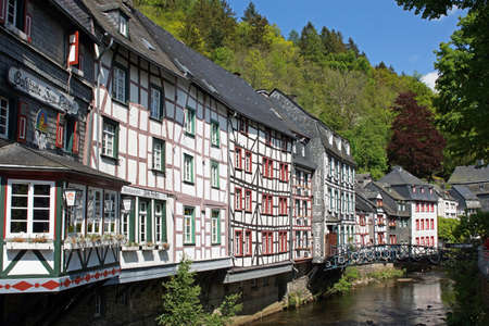 MONSCHAU, GERMANY - MAY 18, 2014  Typical village of the Eifel region on May 18, 2014 in Germany, Europeのeditorial素材