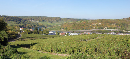 Moselle valley close to Machtum, Luxembourg, Europeの写真素材