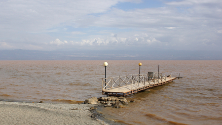 Langano Lake in the South of Ethiopia, Africaの写真素材
