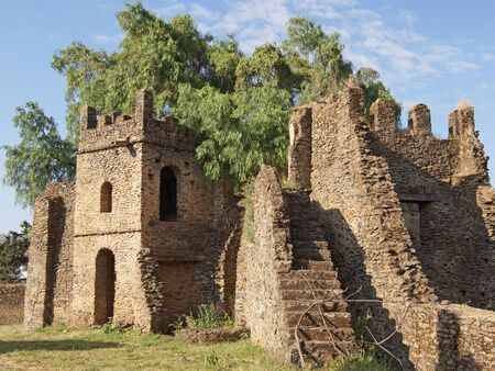 Ruins of the palaces of Gondar, Ethiopia, Africaのeditorial素材