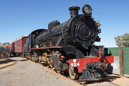 ALICE SPRINGS, AUSTRALIA - MAY 3, 2015: Old Ghan train on the Heritage Railway Museum on May 3, 2015 in Alice Springs, Australiaのeditorial素材