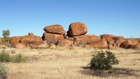 Devils Marbles, Stuart Highway, Northern Territory, Australiaの写真素材