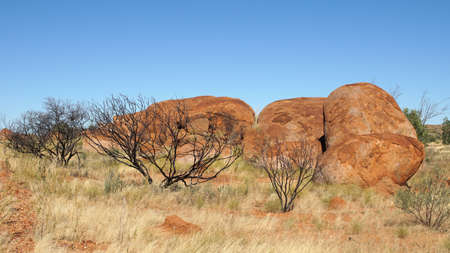Devils Marbles, Stuart Highway, Northern Territory, Australiaの写真素材