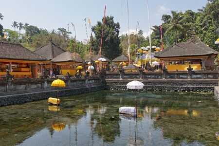 BALI, INDONESIA - DECEMBER 01, 2015: Pura Tirta Empul, one of the sights of Bali on December 01, 2015 in Bali, Indonesiaのeditorial素材