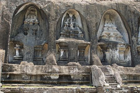 BALI, INDONESIA - DECEMBER 01, 2015: Tombs and temple of Gunung Kawi close to Ubud on December 01, 2015 in Bali, Indonesiaのeditorial素材