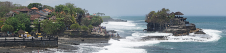 BALI, INDONESIA - SEPTEMBER 29, 2015: Tanah Lot temple during tidal water on September 29, 2015 in Bali, Indonesiaのeditorial素材