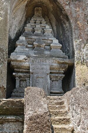 BALI, INDONESIA - DECEMBER 01, 2015: Tombs and temple of Gunung Kawi close to Ubud on December 01, 2015 in Bali, Indonesiaのeditorial素材