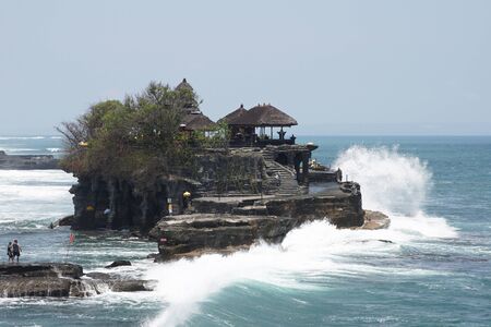 BALI, INDONESIA - SEPTEMBER 29, 2015: Tanah Lot temple during tidal water on September 29, 2015 in Bali, Indonesiaのeditorial素材