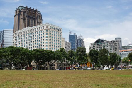 SINGAPORE, ASIA - MAY 14, 2015: Skyline of the metropolis Singapore on May 14, 2015 in Singapore, Asiaのeditorial素材