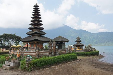 BALI, INDONESIA - DECEMBER 02, 2015: Pura Ulun Danu Bratan, one of the sights of Bali on December 02, 2015 in Bali, Indonesiaのeditorial素材