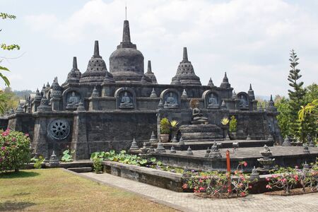 LOVINA, INDONESIA - OCTOBER 5, 2015: Monastery Brahma Vihara close to Lovina on October 5, 2015 in Bali, Indonesia, Asiaのeditorial素材