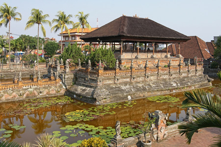 KLUNGKUNG, INDONESIA - OCTOBER 6, 2015: Palace Taman Gili of Klungkung on October 6, 2015 in Bali, Indonesiaのeditorial素材
