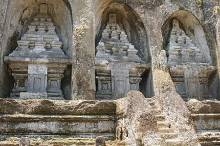 BALI, INDONESIA - DECEMBER 01, 2015: Tombs and temple of Gunung Kawi close to Ubud on December 01, 2015 in Bali, Indonesiaのeditorial素材