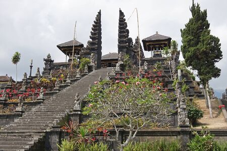 BALI, INDONESIA - OCTOBER 06, 2015: Pura Besakih, one of the sights of Bali on October 06, 2015 in Bali, Indonesiaのeditorial素材