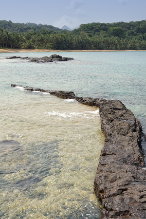 Praia Coco on Principe Island, Sao Tome and Principe, Africaの写真素材