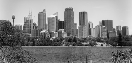 SYDNEY, AUSTRALIA - JANUARY 1, 2013: Panorama of downtown Sydney on January 1, 2013 in Australiaのeditorial素材