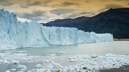 Glacier Perito Moreno, National Park Los Glaciares, Patagonia, Argentinaの写真素材
