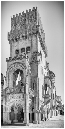 Townhall of O Porrino, Camino de Santiago, Spainの写真素材