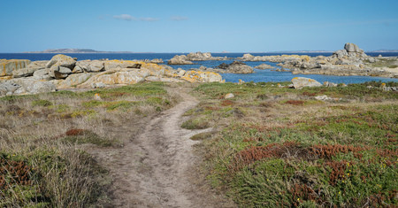 Beautiful landscape of Galicia, coastline close to O Grove, Spain, Europeの写真素材