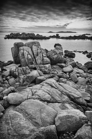 Beautiful landscape of Galicia, coastline close to O Grove, Spain, Europeの写真素材