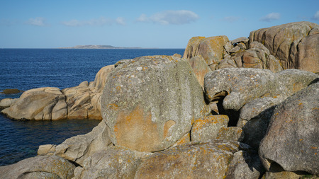Beautiful landscape of Galicia, coastline close to O Grove, Spain, Europeの写真素材