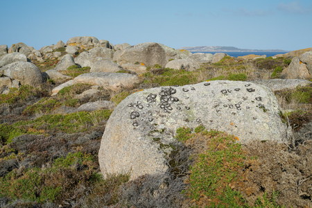Beautiful landscape of Galicia, coastline close to O Grove, Spain, Europeの写真素材