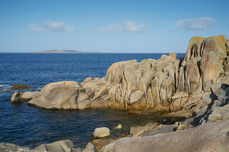 Beautiful landscape of Galicia, coastline close to O Grove, Spain, Europeの写真素材