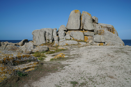 Beautiful landscape of Galicia, coastline close to O Grove, Spain, Europeの写真素材