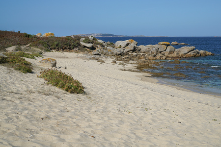 Beautiful landscape of Galicia, coastline close to O Grove, Spain, Europeの写真素材