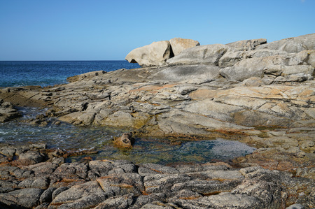 Beautiful landscape of Galicia, coastline close to O Grove, Spain, Europeの写真素材