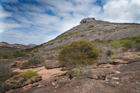Panoramic view to the Frenchman Peak, one of the highlights in the Cape Le Grand National Park, Western Australiaの写真素材