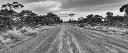 Typical unsealed road within the outback of Western Australiaの写真素材