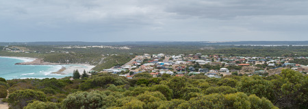 Panoramic view over the West Beach area of Esperance, Western Australiaの写真素材