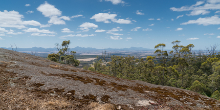 Panoramic view over the landscape of the Porongurup National Park close to Albany, Western Australiaの写真素材