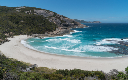 Coastal landscape within the amazing Torndirrup National Park close to Albany, Western Australiaの写真素材