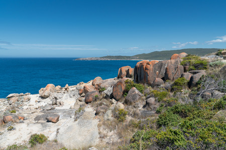 Coastal landscape within the amazing Torndirrup National Park close to Albany, Western Australiaの写真素材