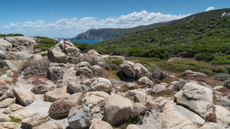 Coastal landscape within the amazing Torndirrup National Park close to Albany, Western Australiaの写真素材