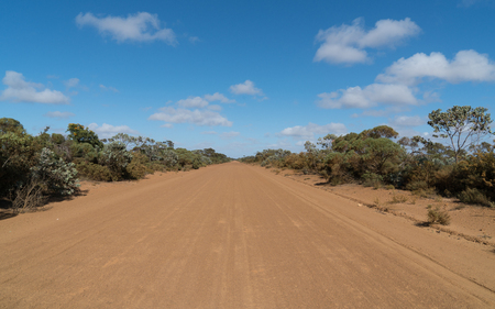 Typical unsealed road within the outback of Western Australiaの写真素材